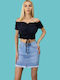 Women's Blouse Corset Off-Shoulder Black