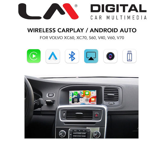 LM Digital Ηχοσύστημα Αυτοκινήτου για Volvo V40 / V60 / S60 / XC 60 / V70 / XC 70 / S80 2015 > 2019 (Bluetooth/USB/WiFi/GPS/Apple-Carplay/Android-Auto)