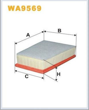 Wa9569 Car Air Filter Renault Nissan Kangoo Grand Kw0/1 Nv250 Box X61 19 Wix
