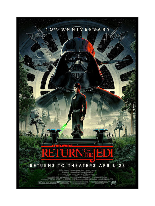 Poster Star Wars Return Jedi 40th Anniversary Mv301 21cm X 30cm