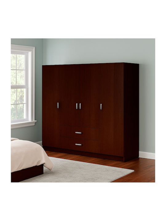 Vier Türen Kleiderschrank Royal Wenge 200x58x177cm