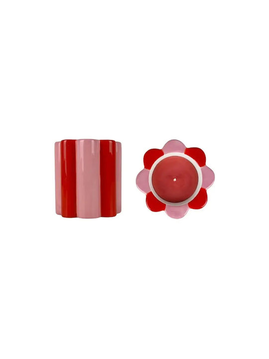 Que Rico Aromatic Candle in Jar with Rose Scent 9.3x9.7cm