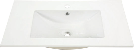 Vinci Solid Deasupra Blatului Chiuvetă Porțelan 80x46.5cm Solid