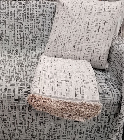 Palatex Ριχτάρι Πολυθρόνας Chenille 170x180εκ. Ivory