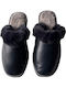 Winter Women's Slippers with Fur Blue