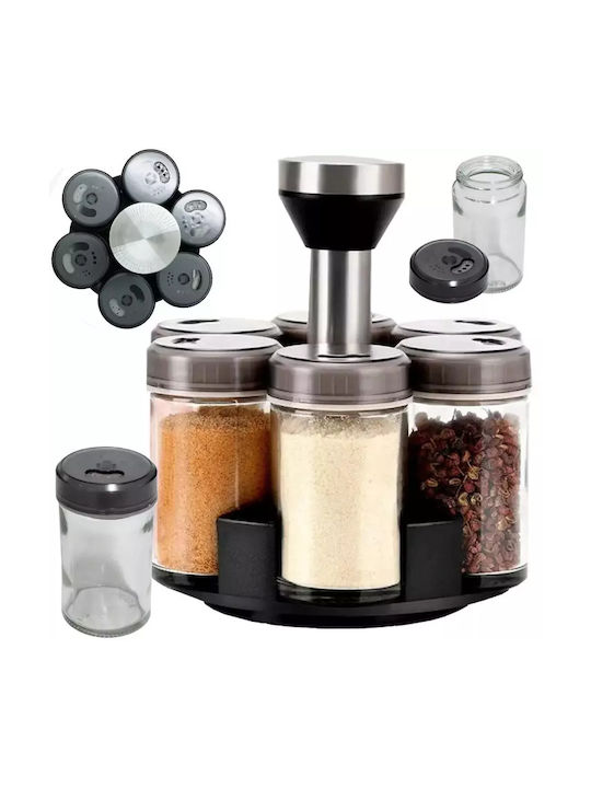 Verk Group Glass Tabletop Rotating Spice Rack