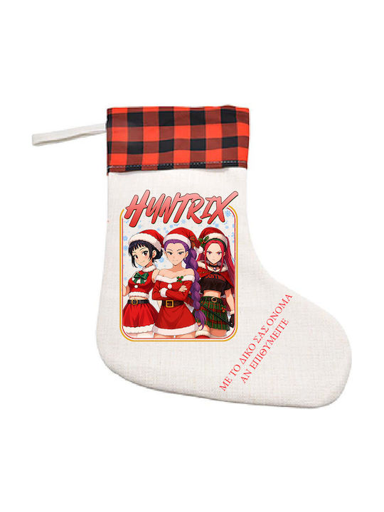 Weihnachtliche Dekorative Socke Leinen L41xB26cm. (Μiverse Designs)