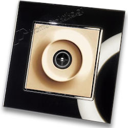 TV Antenna Socket Terminal Gold Matte Black Gla...