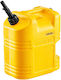 Vevor Fuel Can 19 Liters Gasoline Tank Spout Transparent Scale Maximum Flow 15 Liters Per Minute Safe Leakproof Portable Flat Liquid Container For Cars Motorcycles SUV ATV UTV Yellow 1 Piece
