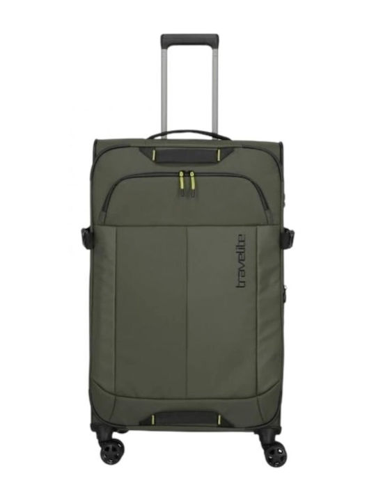 Travelite Μεγάλη Βαλίτσα Ταξιδίου Χακί με 4 Ρόδες Ύψους 78εκ.