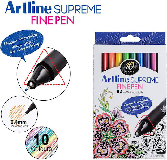 Artline Μαρκαδόροι Σετ 10 χρώματα