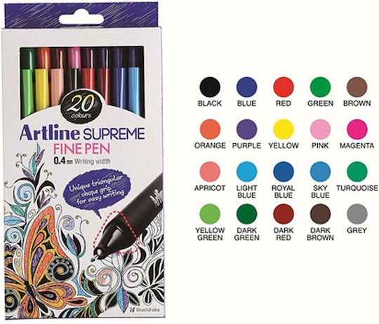 Artline Marker Mehrfarbig 20Stück
