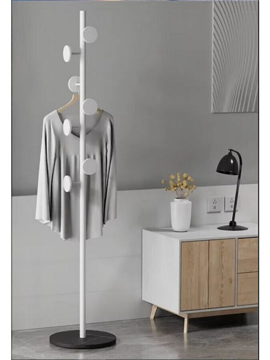 Melina's Collection Freistehender Kleiderständer Metallisch Weiß 170cm