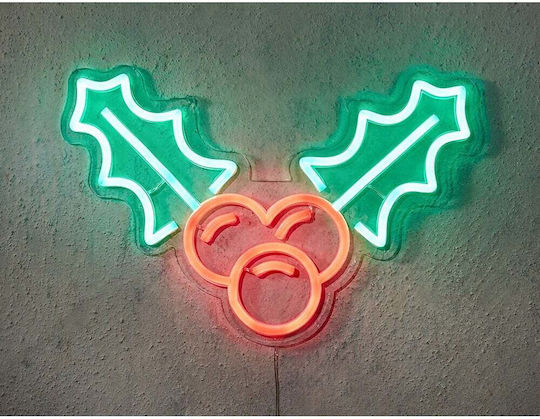 Χριστουγεννιάτικο Φωτιστικό Luca Lighting Neon Holly Led 21.5cm 1175242