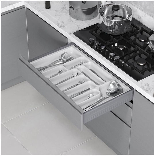 Starax Drawer Cutlery Tray Plastic White