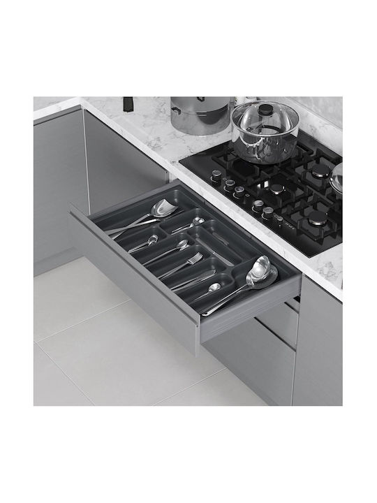 Starax Plastic Drawer Cutlery Tray Grey