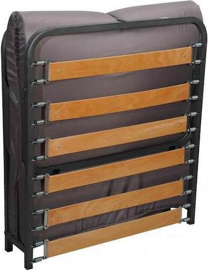 Folding Guest Bed Without Mattress Single Black 180x80cm