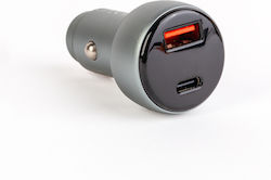 Car Charger Adapter Usb-c Pd 30w Usb-a Qc3.0 18w + Voltage Display 55025b M N C