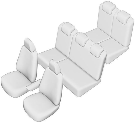 Set De Huse Pentru Scaune Umbrella Dacia Lodgy 7 Locuri 2012 Tip Bancă Split 1 Tetieră Spate În Formă De L Umbrella 08404