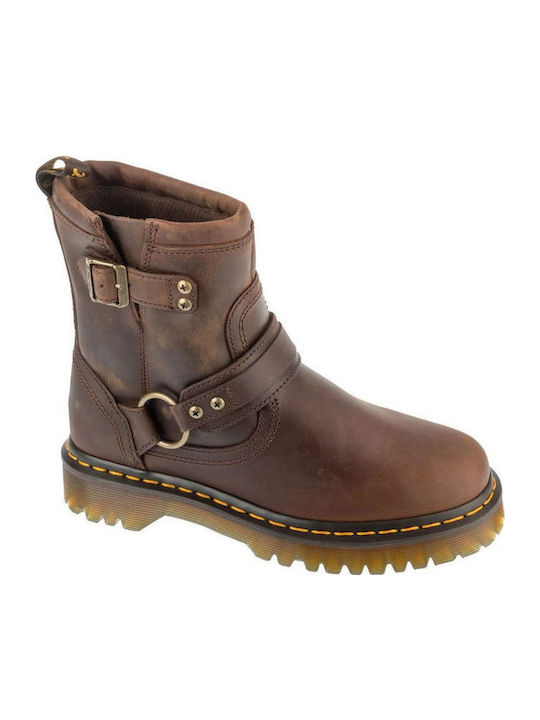 Leder Stiefeletten Damen Braun