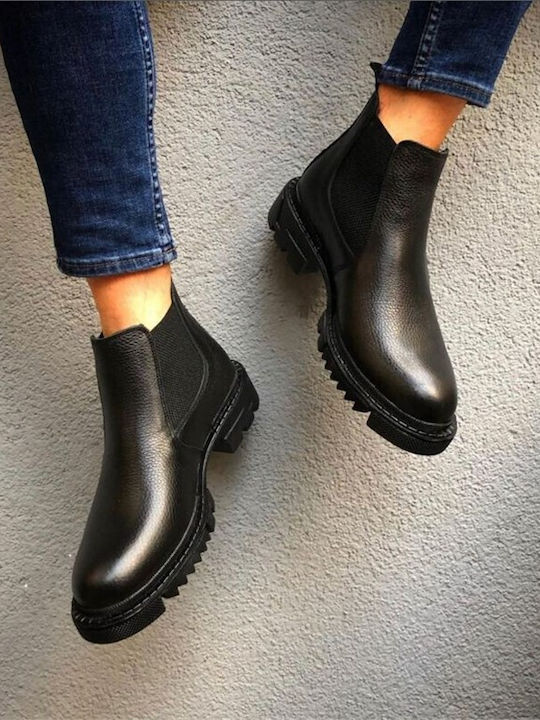 Leather Black Men's Boots
