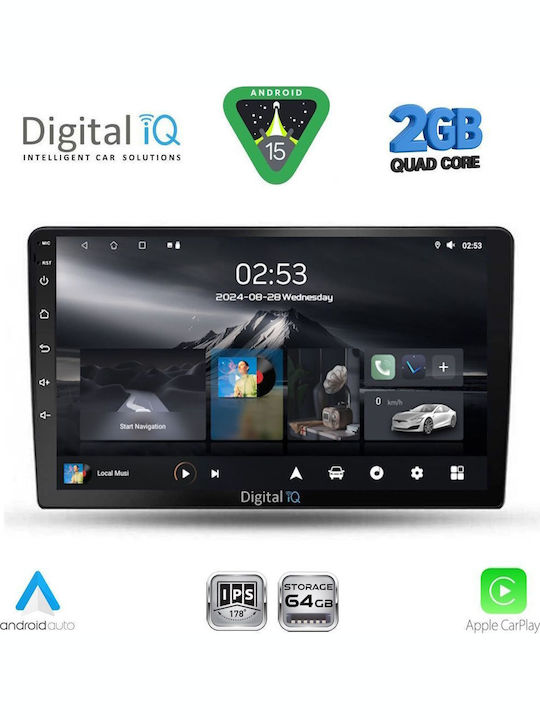 Digital IQ Car Audio System for Toyota Corolla Verso 2000-2004 (Bluetooth/USB/WiFi/GPS/Apple-Carplay/Android-Auto) with Touch Screen 9"