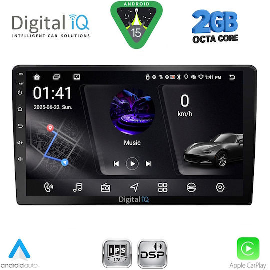 Digital IQ Ηχοσύστημα Αυτοκινήτου (Bluetooth/USB/WiFi/GPS/Apple-Carplay/Android-Auto)