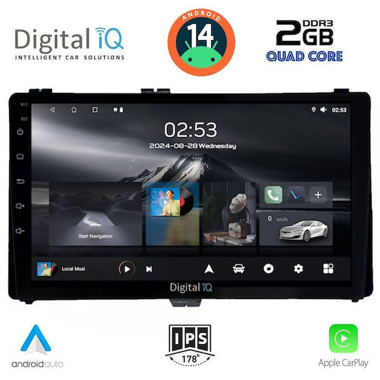 Digital IQ Car Audio System for Toyota Auris / Aygo X / Corolla 2017-2019 (Bluetooth/USB/WiFi/GPS/Apple-Carplay/Android-Auto) with Touch Screen 9"