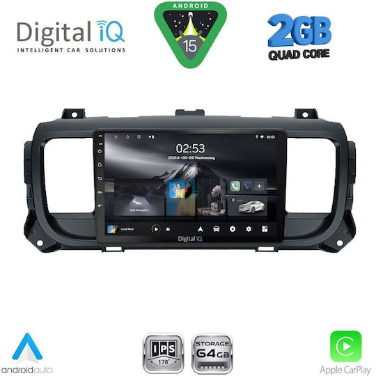 Digital IQ Car Audio System for Toyota Proace 2017 (Bluetooth/USB/WiFi/GPS/Apple-Carplay/Android-Auto) with Touch Screen 9"