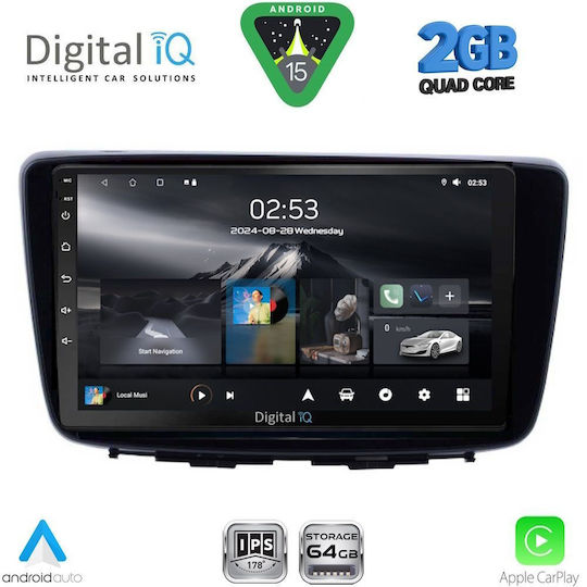 Digital IQ Car Audio System for Suzuki Baleno 2016-2022 (Bluetooth/USB/WiFi/GPS/Apple-Carplay/Android-Auto) with Touch Screen 9"