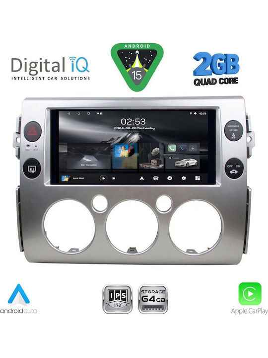 Digital IQ Car Audio System for Toyota FJ 2007-2013 (Bluetooth/USB/WiFi/GPS/Apple-Carplay/Android-Auto) with Touch Screen 9"