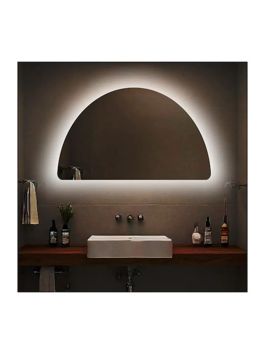 SteweHome Badezimmerspiegel – Halbkreisförmiges Citrin 60x100cm