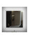 SteweHome Badezimmerspiegel Quadratisch Led Laser Design – Weiß 57x57cm