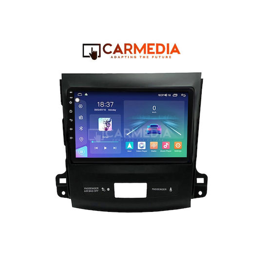 Carmedia Ηχοσύστημα Αυτοκινήτου για Peugeot 4007 Mitsubishi Outlander Citroen C-Crosser 2006-2012 (Bluetooth/USB/WiFi/GPS/Apple-Carplay/Android-Auto) με Οθόνη Αφής 9"