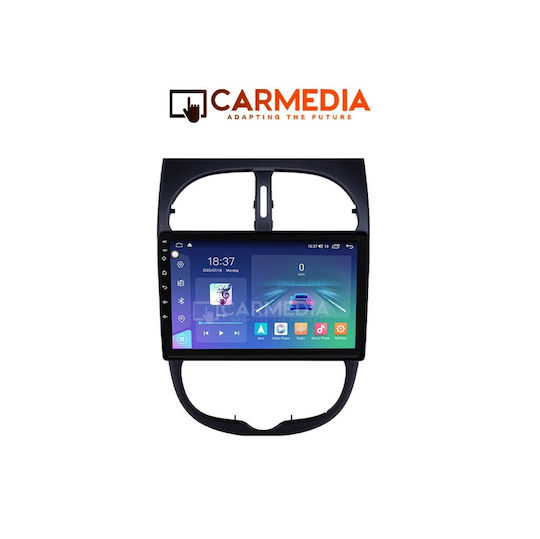 Carmedia Ηχοσύστημα Αυτοκινήτου για Peugeot 206 1998-2006 (Bluetooth/USB/WiFi/GPS/Apple-Carplay/Android-Auto) με Οθόνη Αφής 9"