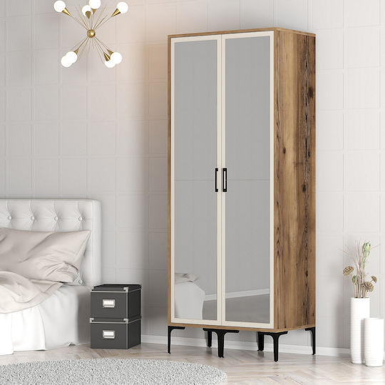 Dulap Două Uși Rr Lidya Crem 80x47x201cm
