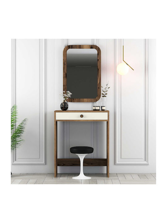 SteweHome Schminktisch mit Spiegel Karydia Crem 70x84x71cm