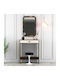 SteweHome Schminktisch mit Spiegel Karydia Crem 70x84x71cm