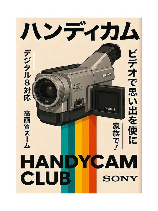 Poster Retro Sony Handycam Club Japanische Ausgabe Gm2414 50cm x 70cm