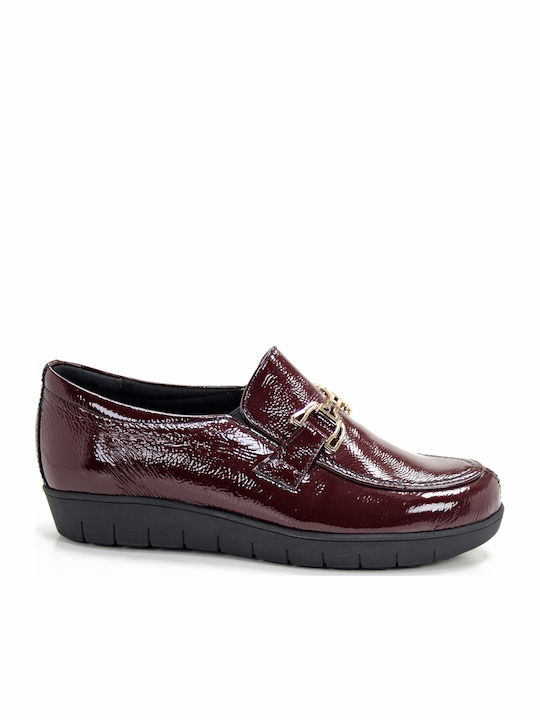 Softies Λουστρίνι Γυναικεία Loafers σε Μπορντό ...