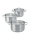 Rosle Pure Elements Pots Set of Stainless Steel with No Coating 3pcs