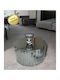SteweHome Circular Coffee Table with Silver Crystal Shine 80x36cm