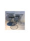Metallisches Zigon-Set aus Silber 55x42cm