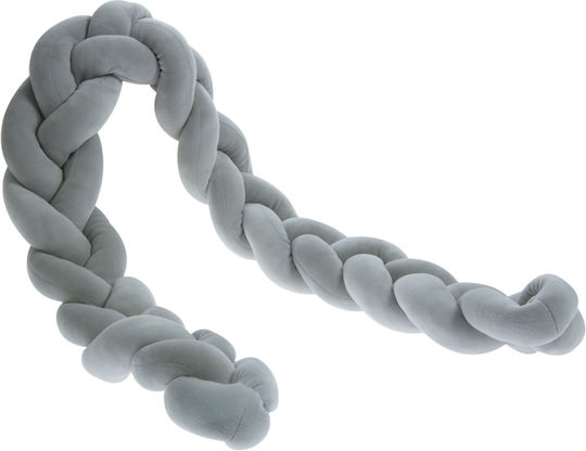 Gamberritos Kids Crib Bumpers Braided Inside Gray
