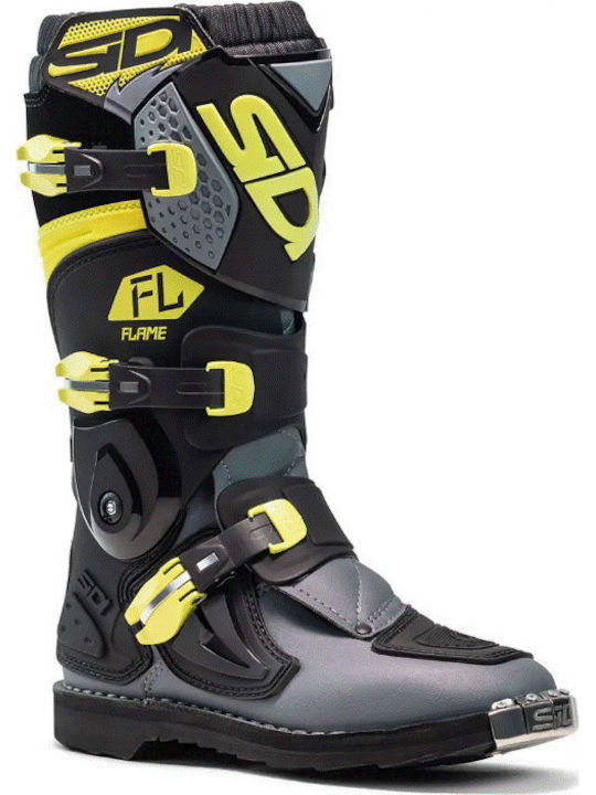 Παιδικές Μπότες Motocross Sidi Flame Grey Lime