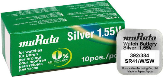 Murata 392/384 Batterie Silber-Oxid für Uhren SR41 1.55V 1Stück