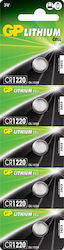 GP Batteries Lithium Cell Μπαταρίες CR1220 3V 5τμχ GP Batteries Lithium Cell Μπαταρίες CR1220 3V 5τμχ