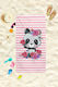 Kinder-Strandtuch Rosa Bären Blumen – 130x65cm