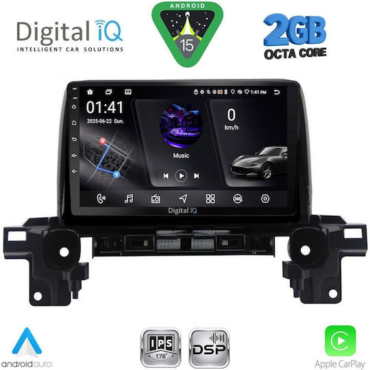 Digital IQ Ηχοσύστημα Αυτοκινήτου για Mazda CX-5 2017 (Bluetooth/USB/WiFi/GPS/Apple-Carplay/Android-Auto) με Οθόνη Αφής 9"