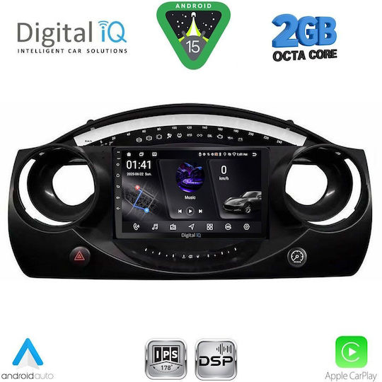 Digital IQ Ηχοσύστημα Αυτοκινήτου για Mini Cooper 2000-2006 (Bluetooth/USB/WiFi/GPS/Apple-Carplay/Android-Auto) με Οθόνη Αφής 9"